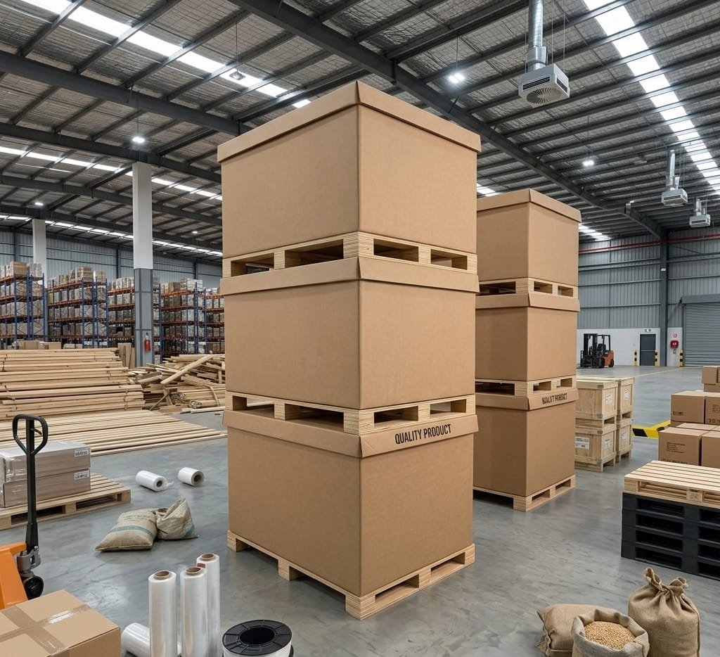Heavy duty corrugated 7 ply box